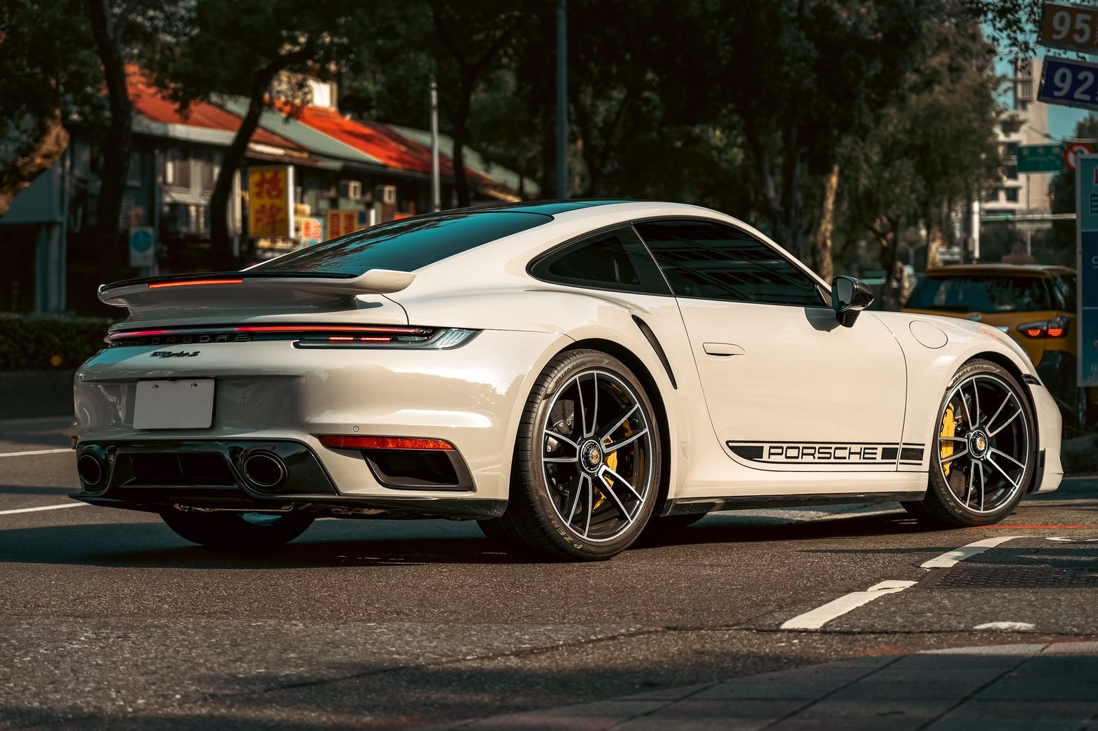 White Porsche 911 Turbo S finished with Armorworks paint protection film